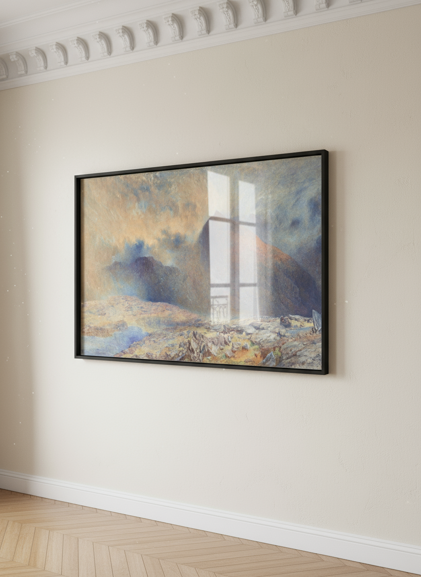 Mount Snowdon through Clearing Clouds