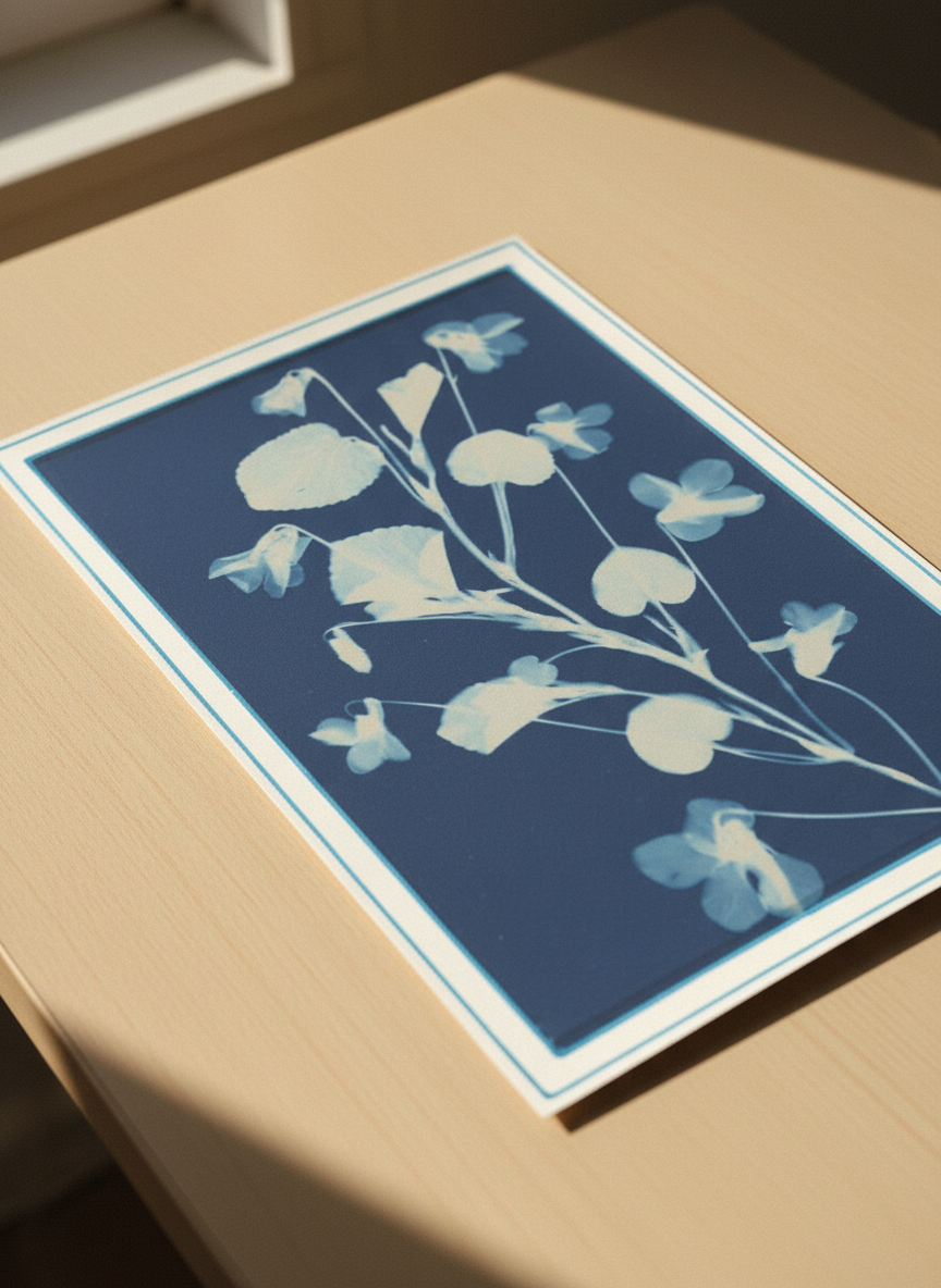 Cyanotype Botanical Study