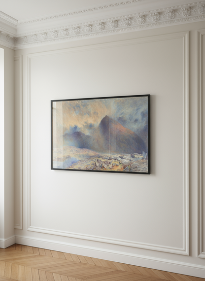 Mount Snowdon through Clearing Clouds