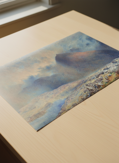 Mount Snowdon through Clearing Clouds