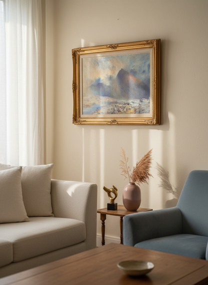 Mount Snowdon through Clearing Clouds