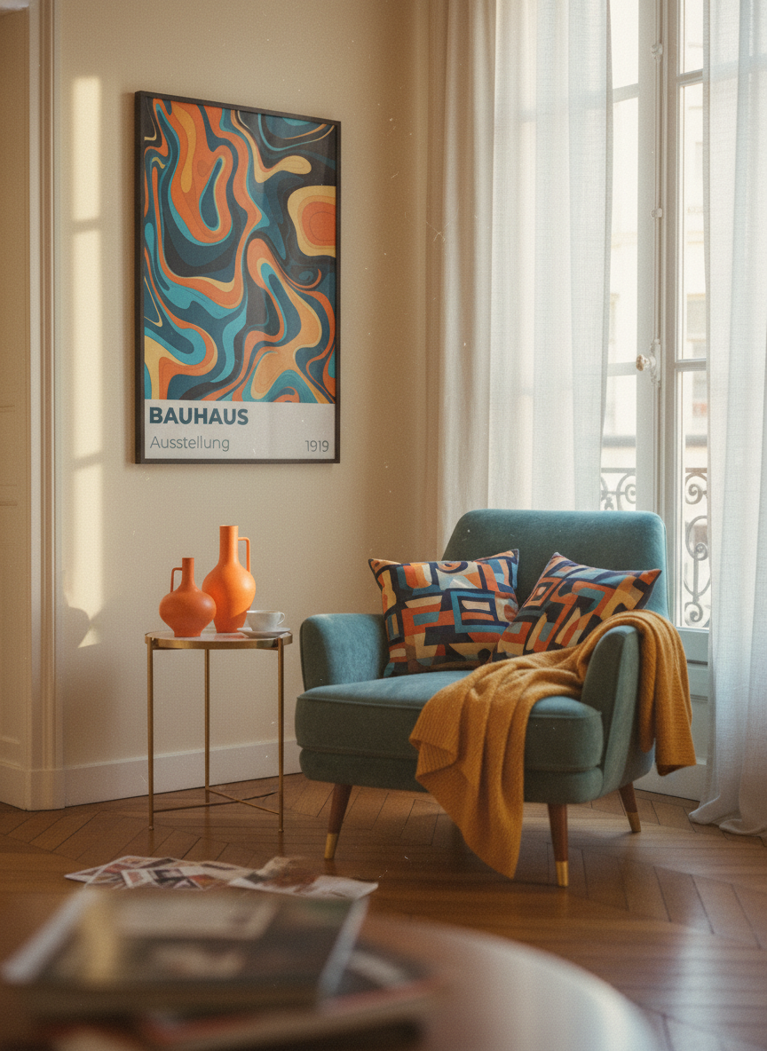 Bauhaus Waveform: Amber Azure