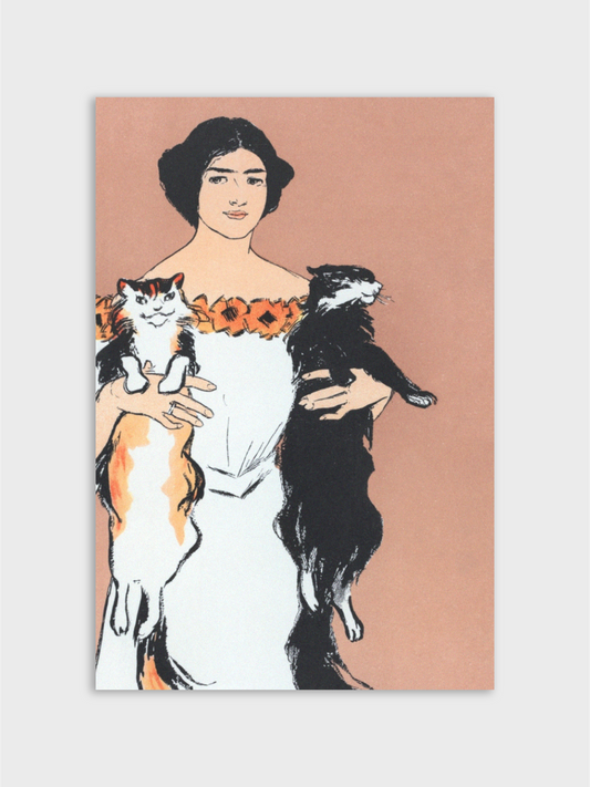 Woman Holding Cats