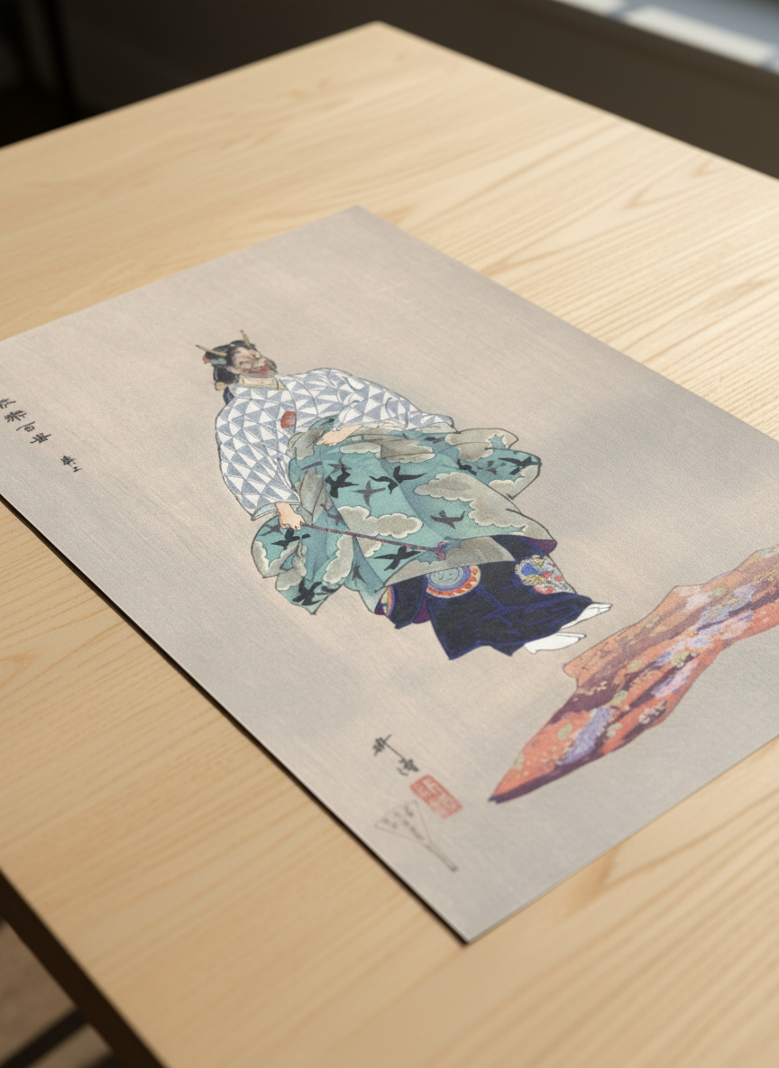 Aoinoue, Scene from the Noh Theater Play